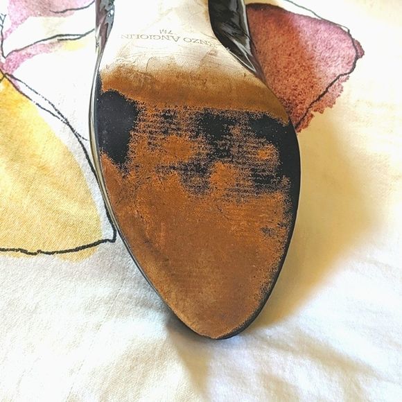 Enzo Angiolini Size 7 Black Patent Leather Heels - Picture 5 of 8